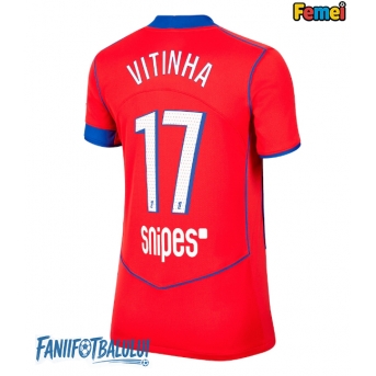Paris Saint-Germain Vitinha #17 Tricou Fotbal Replică 2025-26 Femei Treilea